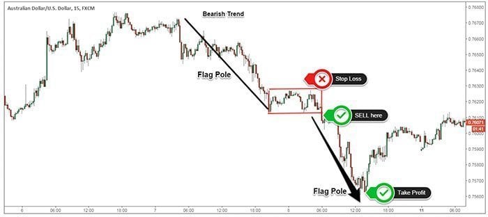 Bearish Flag Real Trade Example